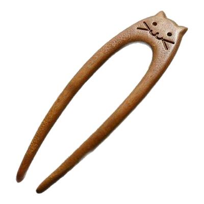 【弧猫】U型发簪发钗盘发簪子