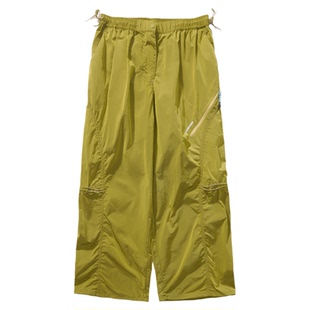 瞬时山野Monterest低腰宽松休闲裤子可调节纯色束脚运动长裤女款