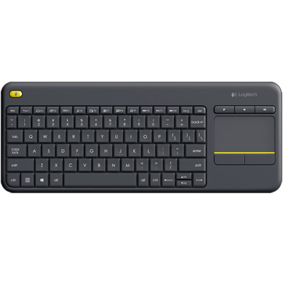 罗技K400Plus无线键盘多媒体触控持久电量办公笔记本便携打字专用