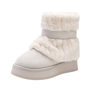 Semir女鞋雪地靴女款2025新款冬季加绒加厚保暖女士厚底雪地棉靴