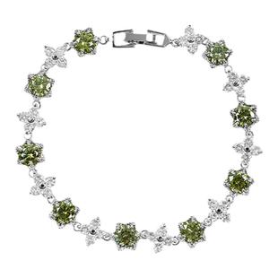 KREAM 橄榄绿/宝石蓝 雪花锆石手链男网球链女嘻哈