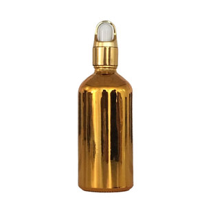 花篮盖电镀玻璃精油瓶精油调配瓶胶头滴管分装稀释瓶5-100ml空瓶