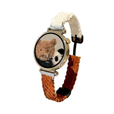 适用oppowatch灯芯绒磁吸扣表带