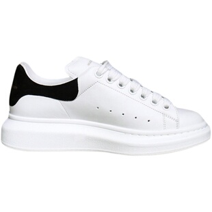 2024新款髙版本麦坤真皮休闲小白鞋女厚底内增高情侣运动板鞋