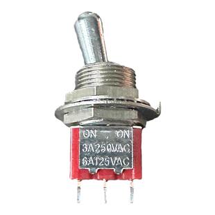 M12大头 钮子开关 12MM 3/6脚 2档 3档纽扭子开关 拨动摇臂开关