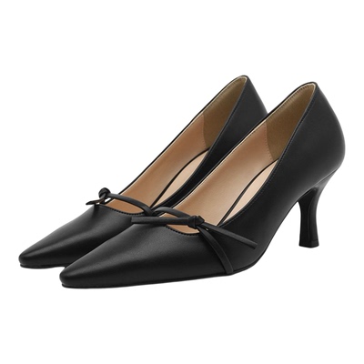 SAPPUN 简约优雅气质显瘦 蝴蝶结尖头细跟高跟鞋 星辰韩国代购