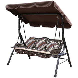 莫家户外秋千吊椅室外家用铁艺摇椅庭院阳台双人吊篮藤椅荡秋千椅