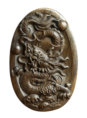 金丝楠阴沉木雕十二生肖吊坠