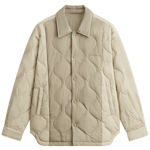 MODE COMMUTER | MC防水防晒功能梭织葫芦绗缝分割翻领短款羽绒服