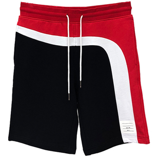 tb潮牌短裤男潮夏季宽松5分纯棉针织直筒裤子休闲运动五分裤短裤