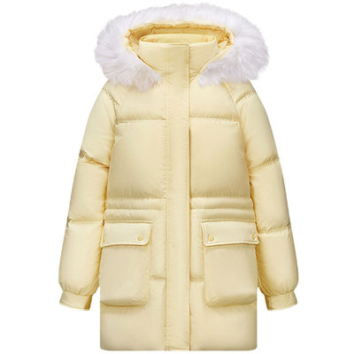 森马羽绒服女防风防水连帽厚外套