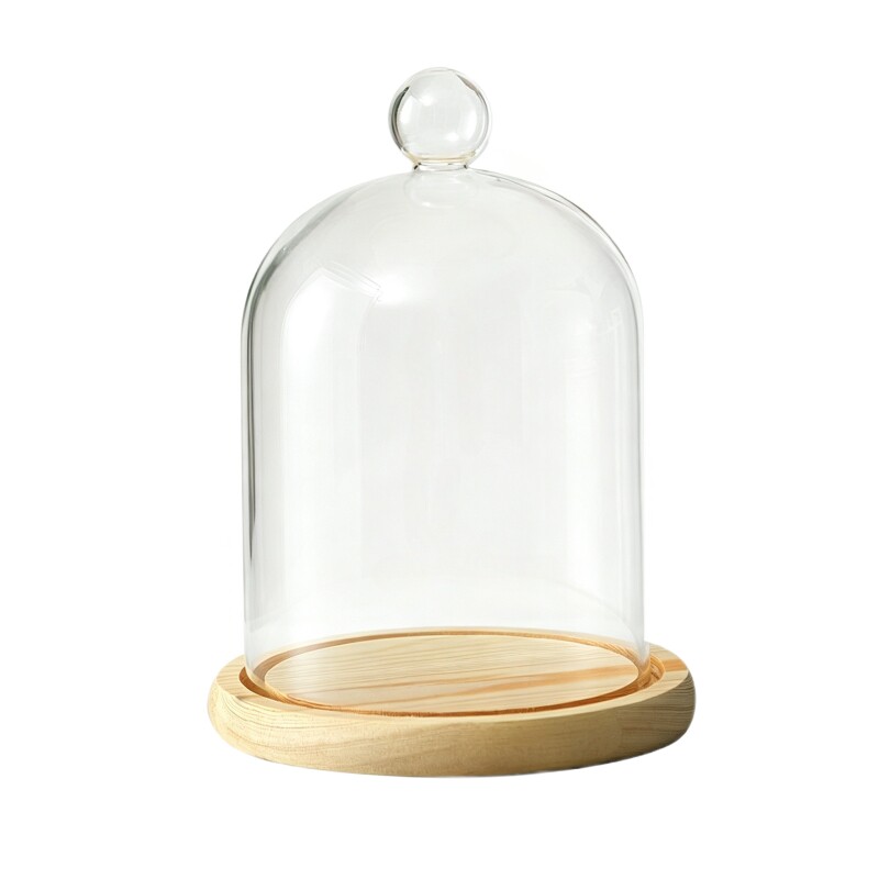 玻璃罩花房粘土手办古玩工艺品