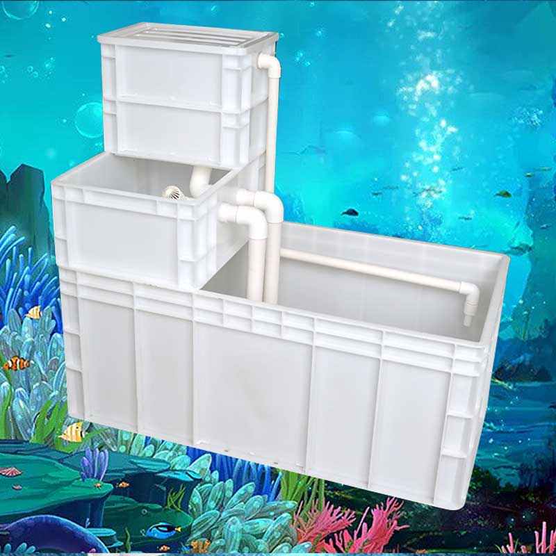 加高加厚白色生态水培周转箱养龟缸龟箱过滤器乌龟饲养缸生态沼泽