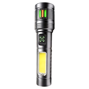 多功能强光手电筒超长续航超亮户外远射便携激光充电家用耐用照明