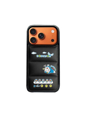 叮当猫适用苹果17ProMax手机壳iPhone16/15/14/13/12充棉羽绒服ZFlip3/4/5/6/Zfold7三星S26/22/23/24/25