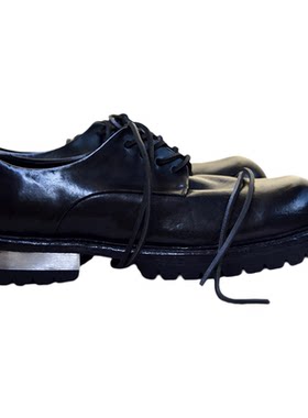 摩登情侣水洗马皮手工中古Derby