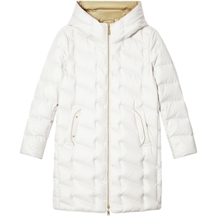 PSALTER诗篇简约百搭撞色中长款H型连帽鹅绒服羽绒服冬款