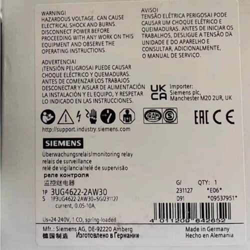 议价德国全新西门子3UG4622-2AW30，3RG4618-2CR20,3UG4512-2AR20