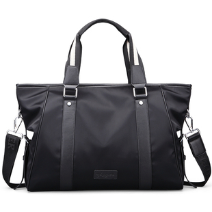 斐格男包手提包男士休闲单肩斜挎包大容量牛津布背包商务公文包潮