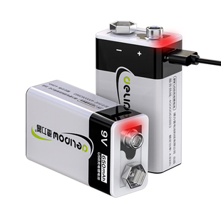 德力普9v充电电池USB大容量可万用表方块形话筒吉他6F22九9伏锂电