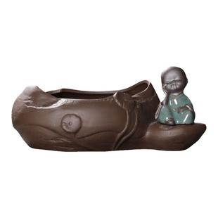 陶瓷花盆多肉2021新款紫砂文竹专用蝴蝶兰绿植造景客厅吊兰盆景盆