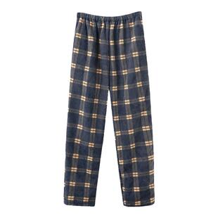 珊瑚绒睡裤女冬季加绒加厚孕妇大码200斤宽松家居裤法兰绒暖暖裤