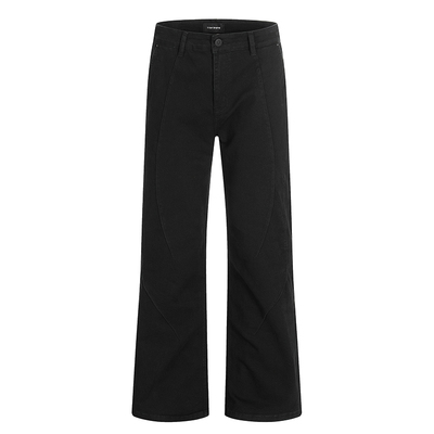 美式修身cleanfit牛仔裤黑色裤子