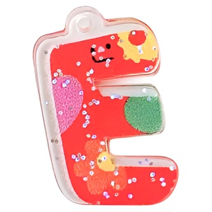 新款创意圣诞节26个字母亚克力钥匙扣diy配件包包挂饰配饰