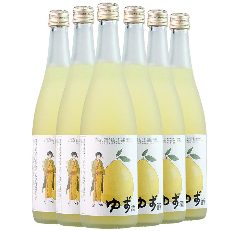 升禧 海盐柚子酒7度果酒日本日料酒女士低度甜酒微醺少女6支整箱