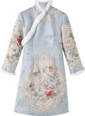 唐装中国风加厚加绒旗袍