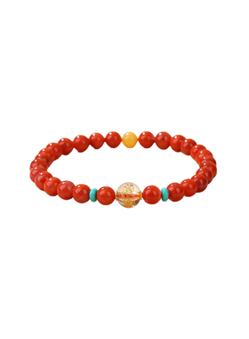 南红玛瑙手串旺财本命年红色手链