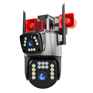 摄像头无线室外监控器家用防水360度无死角超高清三画面4G摄影头