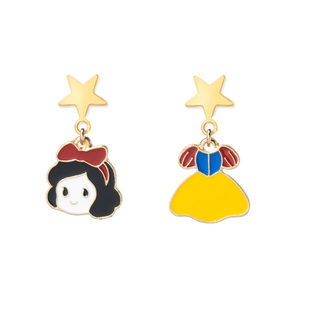 拾壹纪「童话镇」手工原创白雪公主灰姑娘爱丽丝人鱼公主耳环耳夹
