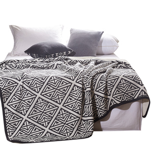 北欧亲肤全棉针织棉夏凉被天竺棉纯棉波西米亚裸睡水洗夏被空调被