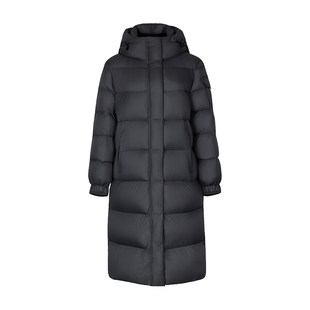 允硕新品极寒系列三防鹅绒服休闲连帽长款保暖女装95白鹅绒819103