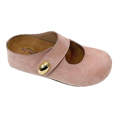 法式勃肯半拖鞋女新款夏外穿厚底小金豆内增高懒人一脚蹬包头拖鞋