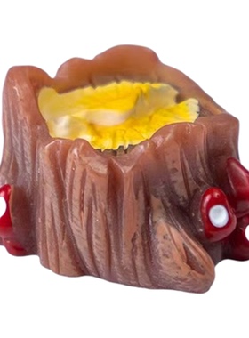 微景观写实树墩桌面生态瓶摆件