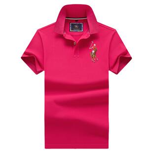 轻奢保罗品牌短袖t恤 男士翻领polo衫休闲纯棉上衣亮色高级感男装