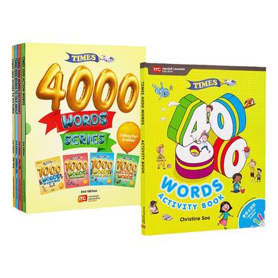 times 4000 words series 小达人点读少儿英语图解词典4册全套小学英语核心词汇4000常见词日常口语情景对话中英双语发音