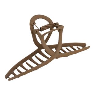 85度灰磨砂大号金属发夹女小众百搭气质鲨鱼夹后脑勺盘发抓夹发饰