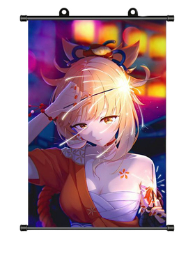 超时空辉夜姬挂画八千代彩叶海报动漫二次元周边壁画免打孔装饰画