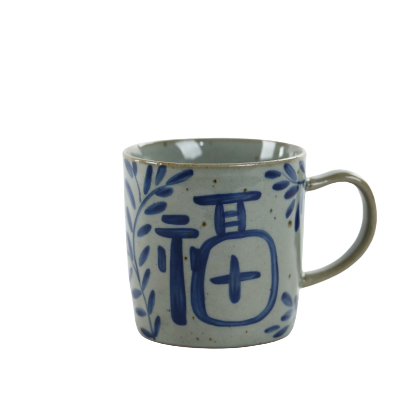 景德镇青花主人杯单杯大号咖啡杯马克杯