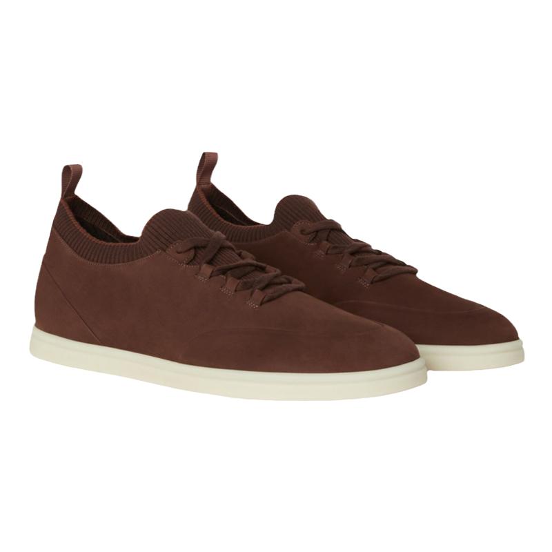 Loro Piana/诺悠翩雅男鞋砖红色小牛皮系带舒适休闲运动鞋