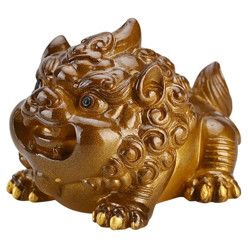 静之自然变色茶宠吞金貔貅摆件