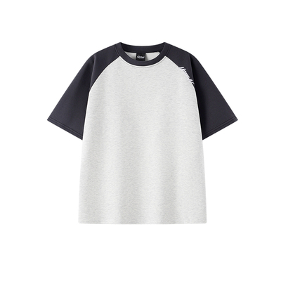 andtime美式撞色短袖夏季曼巴棉凉感速干运动男防晒控温皮T恤上衣