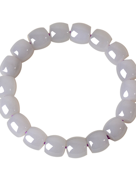 凤飞凰和田玉烟紫转运珠手串