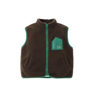 齐齐熊男童秋冬款羊羔绒加厚马甲