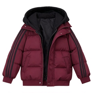 儿童羽绒棉服男童棉服冬季加厚假两件25新款夹棉外套宝宝棉衣保暖