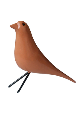 北欧简约仿真木质小鸟雕像摆件设计师办公室样板房民宿软装饰品