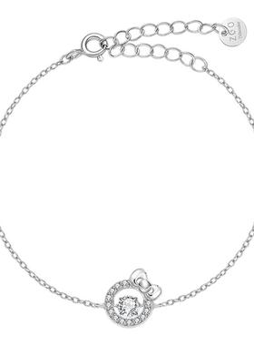 三丽鸥hellokitty凯蒂猫纯银手链